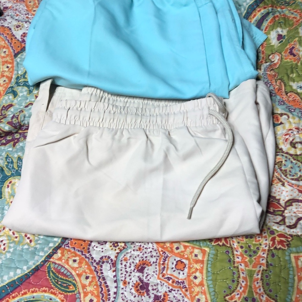 BCG Men's Athletic Shorts - Light Blue and White